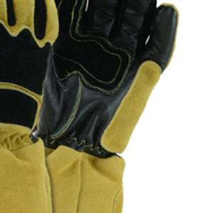 ถุงมือหนังสำหรับงานเชื่อมแบบสวมใส่สบาย  โรงงานผลิตอุปกรณ์นิรภัยโดยตรง ถุงมือหนังสำหรับงานเชื่อมขายส่ง รับผลิตตามสั่งพร้อมโลโก้ - Product Image 4