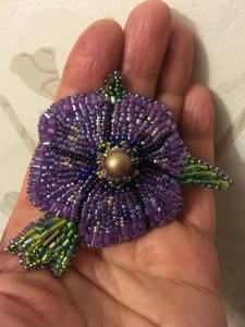 MD HANDICRAFTS Luxury Handmade Customizable Design Unisex Wedding & Engagement Lapel Brooch with Embroidery and Bead Accents - Product Image 5
