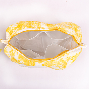 Wholesale Unique Printed Cosmetic Set Custom Cotton Makeup <b>Bag</b> Case Quilted <b>Travel</b> <b>Toiletry</b> Pouch Zipper Closer Washable Storage - Product Image 5