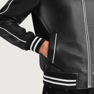 OEM New Casual <b>Leather</b> Boomber <b>Jacket</b> <b>Men</b> Custom Logo Design Wholesale Blank Pure PU LeatherPlus Size <b>Men's</b> <b>Jackets</b> - Product Image 5