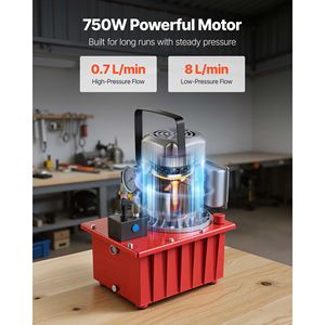Pompa Idraulica Elettrica 750W 10000 PSI 120V Unità di Potenza a Singolo Effetto con Valvola Manuale - Product Image 5