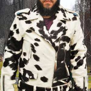 Veste en cuir véritable pour homme de qualité supérieure, en cuir de vachette durable, vêtement d'extérieur au design classique et élégant - Product Image 1