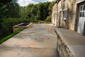 GROCON Modern Camel Dust Sandstone Natural Wall Coping Handcut/Natural Split Outdoor Exterior Garden Boundary Wall Caps - Product Image 3