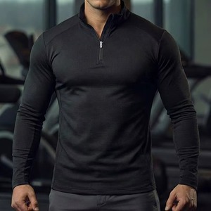 Custom OEM ODM Gym Fitness Compression Shirt Manufacturer Performance Apparel Cotton <b>Polyester</b> Spandex Embroidery Printing - Product Image 3