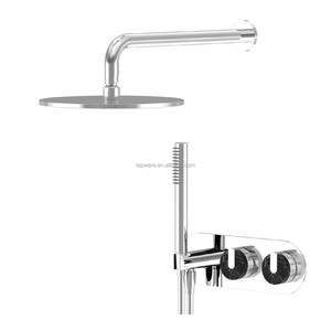 Sistema Doccia Moderno Watersino di Alta Qualità, Finitura Oro Spazzolato, <span class=keywords><strong>Set</strong></span> Doccia a Pioggia <span class=keywords><strong>in</strong></span> Ottone - Product Image 2