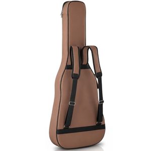 Borsa per Chitarra Acustica in Tessuto Oxford 600D Extra Spesso, Imbottitura in Spugna 10mm, Chiusura con Cerniera per Chitarre da 41/40 Pollici, Marrone - Product Image 3