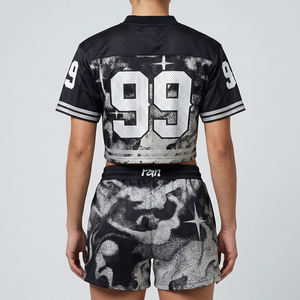 Ensemble Maillot et Short de Football Personnalisé 2026 Imprimé Oversize Unisexe Streetwear Vintage Graphique en Maille - Product Image 6