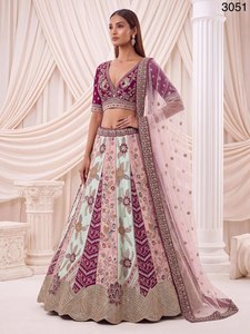 Burgundy Floral Embroidered Ethnic <b>Shawl</b> Mesh Dupatta Net Scarf for <b>Wedding</b> Banquet Bridal Wear - Product Image 4