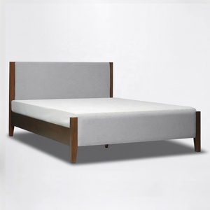 Marco de cama con plataforma de madera maciza de roble al por mayor, cama de madera de tamaño Queen o personalizable, muebles de dormitorio sin herramientas hechos en Vietnam - Product Image 2