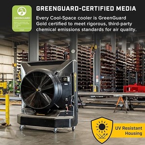 เครื่องทำความเย็นแบบระเหยพกพา 500 รุ่น, พัดลมขนาดเส้นผ่านศูนย์กลาง 50 นิ้ว, ใช้ได้ทั้งภายในและภายนอกอาคาร, ใช้งานต่อเนื่องหรือเติมน้ำได้ (ความจุ 64 แกลลอน) - Product Image 5