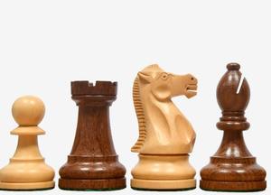 Juego de ajedrez americano Staunton de 4.1 pulgadas con piezas de madera de sheesham y boj pesadas a precio económico. - Product Image 6