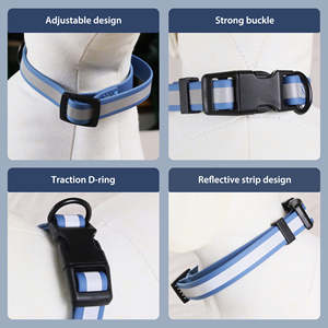 Collier pour chien réfléchissant en nylon avec doublure douce pour chiens de grande race comme le Golden Retriever, laisse pour le cou de l'animal - Product Image 4