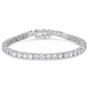 Bracciale Tennis da Donna Dolce Giavonna in Argento Sterling .925, Catena Fine da 4 mm con Zirconi Cubici - Product Image 1