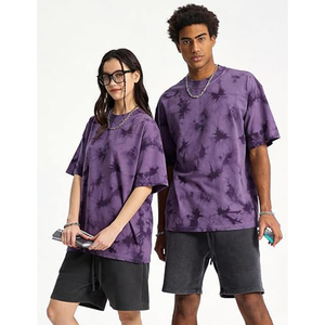 T-shirts à manches courtes col rond pour hommes, en coton, avec imprimé graphique, style streetwear décontracté, unisexe, Y2K, hipster, tie-dye - Product Image 2