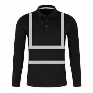 Camiseta de Seguridad Negra de Venta Directa de Fábrica, Camiseta de Alta Calidad con Logotipo, Camiseta de Alta Visibilidad, Camisetas de Seguridad Reflectantes - Product Image 1