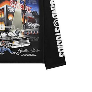 Brand Studios <b>Men's</b> <b>Black</b> Short Sleeve T-Shirt Street Style Printed Design Regular Fit O-Neck 100% Cotton Formal Eco-Friendly - Product Image 4