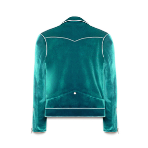 Classic <b>Mens</b> <b>Velvet</b> <b>Jacket</b> Luxury Slim Fit Premium Winter Stand Collar Front Logo <b>Dinner</b> <b>Jacket</b> for <b>Men</b> - Product Image 2