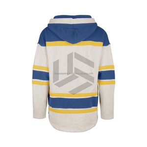 Sudaderas con Capucha para Equipos de Hockey, Sudadera de Hockey de Poliéster en Blanco, Compra al por Mayor Sudaderas de Hockey sobre Hielo Personalizadas con Cordones - Product Image 6