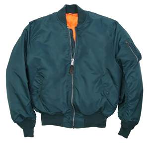 Blouson Aviateur Homme Hiver Automne Style MA1 Sport Décontracté Coton Fermeture Éclair Col Montant Grande Taille Uni Tendance Urbaine - Product Image 1