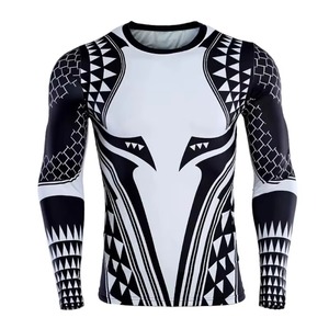 T-shirt de compression pour homme, à séchage rapide, pour la course à pied, la musculation, la salle de sport, les activités sportives, protection UV, vêtements de sport - Product Image 1