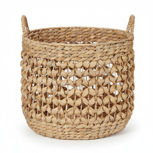Vietnam Handmade Water Hyacinth <b>Basket</b> <b>With</b> Natural Woven <b>Lid</b> for Storage of Laundry Clothes Toys and Home Decoration - Product Image 4