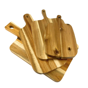 เขียงไม้อะคาเซียพร้อมด้ามจับเขียงไม้เนื้อแข็งบอร์ดเสิร์ฟในครัว - Product Image 2