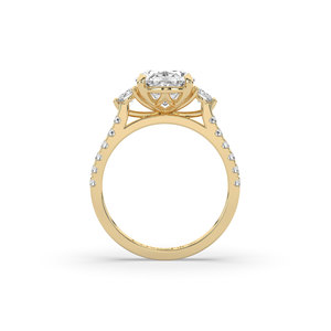 3.46Ct Lab Grown Diamond oval Cut 18K Gold IGI Certified Luxury Statement Engagement & Wedding Ring - Product Image 4