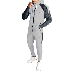 High Quality Custom Logo Suits Stylish Solid Color Blank <b>Plain</b> <b>Tracksuit</b> Jacket Men Sweatsuit Sets for Men - Product Image 4