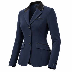 <b>Women's</b> High Quality Horse Riding <b>Jackets</b> Coats | Printed Eco-Friendly Breathable | <b>Navy</b> Blue Six Color Variations | Custom - Product Image 3