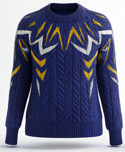 Suéter de Lujo para Hombre, Antiarrugas, de Punto Trenzado, Manga Larga, Mezcla de Lana Premium, Ropa de Punto para Invierno - Product Image 1