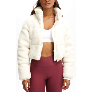 <b>Women</b> Lightweight Sherpa Fleece Jacket Full Zip Soft Teddy Fleece Outdoor Layering <b>Coat</b> Custom OEM Wholesale - Product Image 2