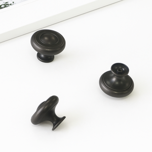 Premium Quality Zinc Alloy Furniture <b>Knob</b> Hardware Products Minimalist <b>Black</b> Handle for Kitchen Cabinet Bathroom Vanity Wardrobe - Product Image 2