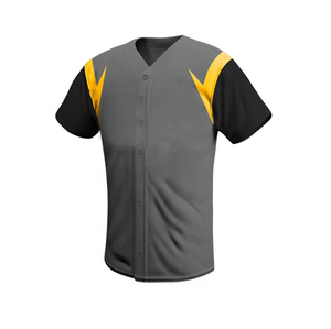 Ensemble d'uniformes de baseball personnalisés pour hommes, maillot à manches courtes bleu royal et gris, pantalon, tissu respirant, vêtements de sport toutes saisons - Product Image 5