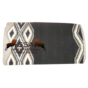 <b>Woolen</b> Saddle <b>Blanket</b> 34x36 Hand Woven 100% New Zealand Wool Fleece Lining Western Equestrian for Competition & Training - Product Image 2