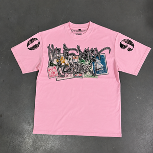 เสื้อยืดสตรีทแวร์ลายกราฟิกขนาดใหญ่พิเศษสำหรับผู้ชาย ผ้าฝ้าย 100% เนื้อหนา พิมพ์ลายวินเทจ ฮิปฮอป ทรงหลวม รับผลิตแบบ OEM ODM - Product Image 5