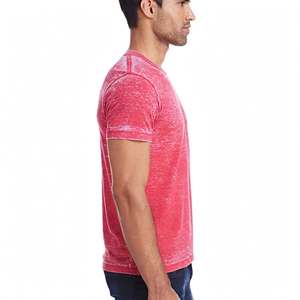 Men's O-Neck Short Sleeve Solid Color Acid Wash T-<b>Shirt</b> Regular Fit 100% Cotton Knitted Casual Wear - Product Image 3