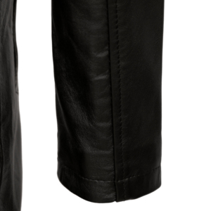 Veste en cuir pour femme, style moto, coupe ajustée, en cuir d'agneau véritable, souple et luxueux, avec fermeture éclair, coupe-vent, de la marque Solid Trader - Product Image 3