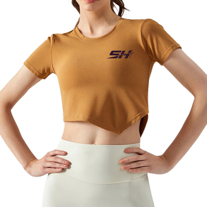 High Quality Good Selling Breathable Women Crop Top T-shirt Wholesale Summer Wear cotton <b>blend</b> custom Women Crop Top T-Shirts - Product Image 1