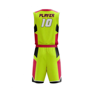Neon Green Red Black Sleeveless Jersey Shorts Sublimation Transfer Print Quick Dry 100% Polyester Unisex Adult <b>Athletic</b> Custom - Product Image 3
