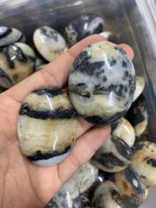 หินปาล์มแจสเปอร์ลายม้าลายธรรมชาติ ขัดเงา สำหรับบำบัดรักษา พร้อมลวดลายสีดำและสีขาว ขนาด 35 x 45 x 15 ซม. - Product Image 5