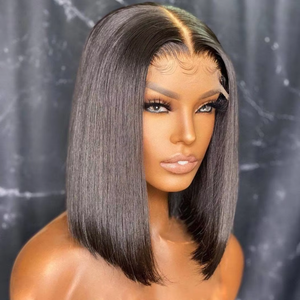 Luxe 100% donneur unique vietnamien brut Extensions de cheveux humains pré-plumer HD dentelle avant perruque os droit - Product Image 1