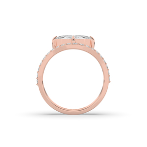 Bague élégante en or véritable 10K/14K avec diamant de laboratoire taille marquise de 1,36 carat, design unique et léger, bijou de mariage solitaire - Product Image 3