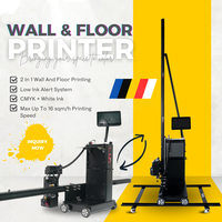 Printer Inkjet dinding dan lantai 5D Model TWF 2025 kondisi baru tinta UV dinding vertikal 3D dan latar belakang 3D mesin 2-in-1