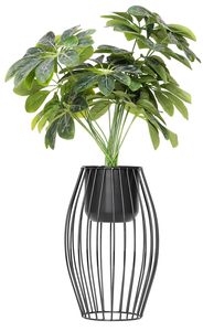 Support à fleurs moderne en métal avec design en cage de fil noir pour la décoration de plantes vertes d'intérieur - Product Image 4