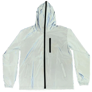 Wholesale Custom Holographic Iridescent <b>Jacket</b> <b>Men</b> <b>Reflective</b> Rainbow Windbreaker Waterproof <b>Men's</b> <b>Jackets</b> - Product Image 6
