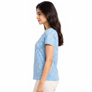 T-shirt uni pour femme, tissu doux, coupe confortable, léger, respirant, design pour une mode décontractée et un usage quotidien - Product Image 6