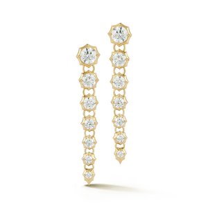 Wholesale Lab Grown Diamond Drop Earrings 3.16 CTW 7 Stone Dangle Earrings 14K Gold Bridal Statement Jewelry Supplier OEM ODM - Product Image 2