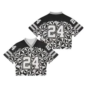 T-shirt surdimensionné personnalisé style streetwear vintage en nylon/cachemire, séchage rapide, respirant, pour usage quotidien, haut rétro OEM - Product Image 2