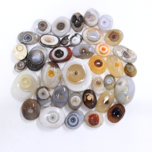 natural sulemani eye agate gemstone cabochon for jewelry making, loose gemstone wholesale, eye agate gemstone bulk lot - Product Image 1