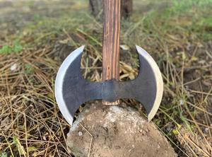STEEL CRAFT INTERNATIONAL Hand-Forged Carbon Steel Flat Personalized Hammer <b>Axe</b> 28" Full Tang Ash Wood <b>Handle</b> DIY Grade ODM - Product Image 2